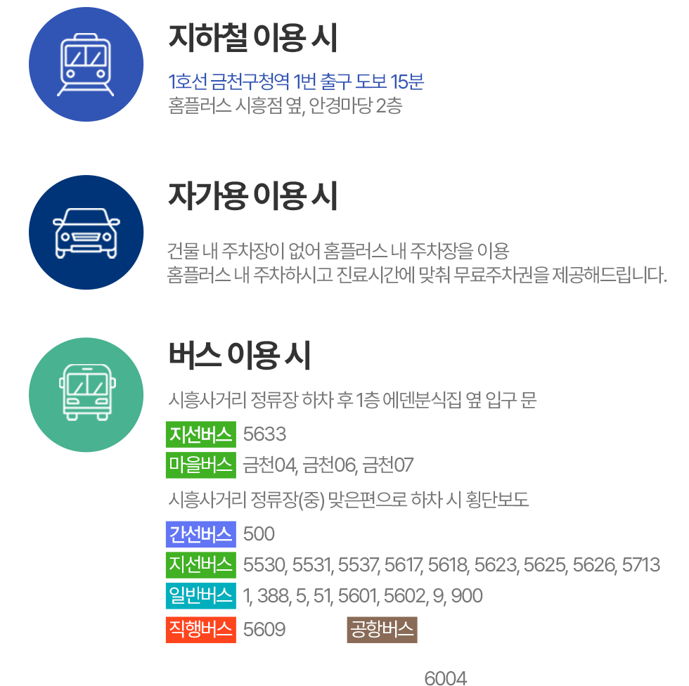 지하철,버스,자가용 이용시